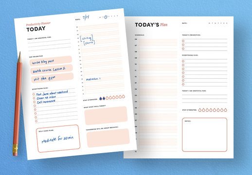 Daily Productivity Planner To Do List Layout