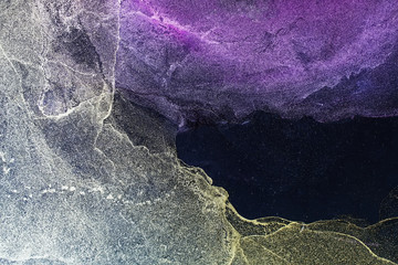 Part of original alcohol ink painting, macro photo