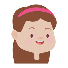 Happy kid smiling face cartoons