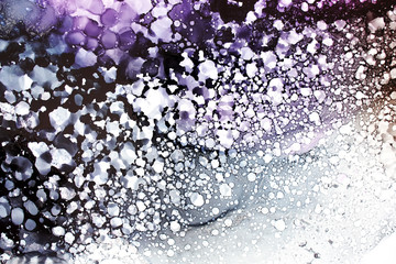 Part of original alcohol ink painting, macro photo
