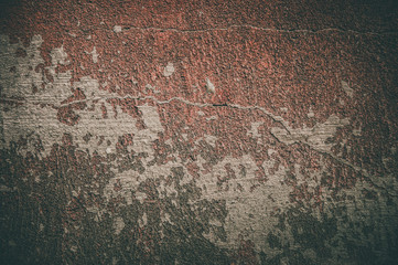 Old brown cracked wall background. Grunge and vingette texture - obrazy, fototapety, plakaty