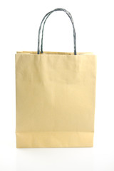 Shopping bag made from brown recycled paper.