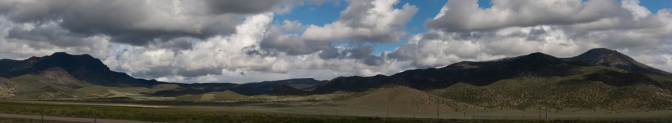 Typical landscape of great salt lake city with the snow capped mountains in the background