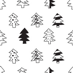 Fototapeta premium Seamless black and white pattern