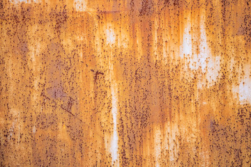 Metal rusty background texture. Heavy industrial steel plate corroded and peeled