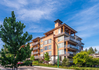Fototapeta premium Modern Apartment Buildings in Vancouver, British Columbia, Canada.