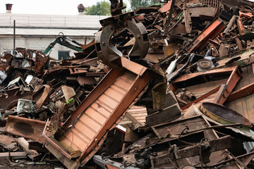 mountain of metal ready for recycling