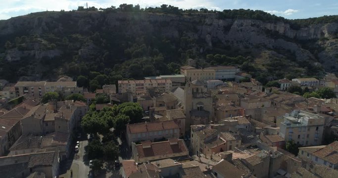 Cavaillon aerial back traveling, Vaucluse, France