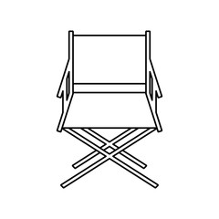 cinema chair director isolated icon