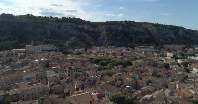Cavaillon aerial lateral traveling, Vaucluse, France