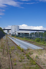 Fototapeta na wymiar railway in the industrial area