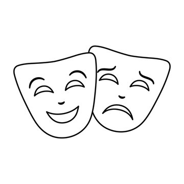 masks theater traditional isolated icon