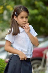 Youthful Asian Girl Making A Decision