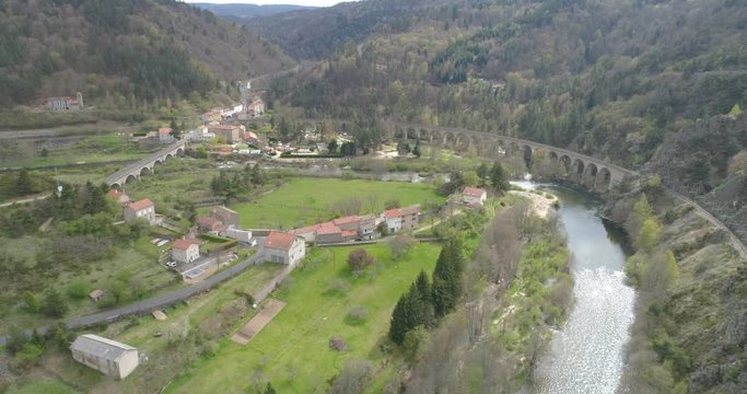 Chapeauroux village approach, Haute-Loire, France