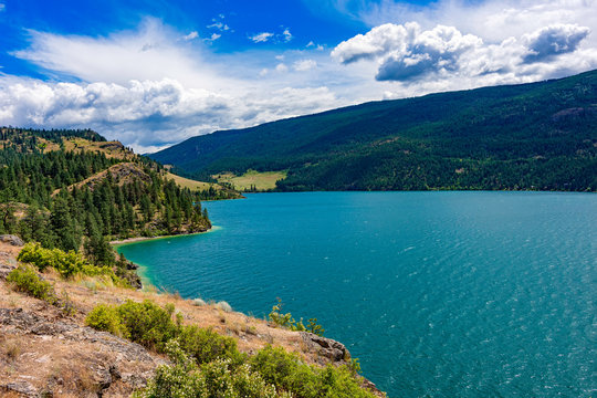 View of Kalamalka Lake from Kalamalka Lake Provincial Park near Vernon British Columbia Canada