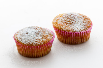 Sweet donuts with icing sugar