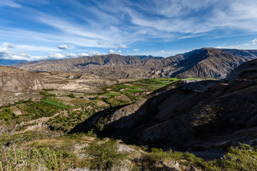 Relief of the Andean landscape