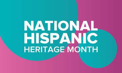 National Hispanic Heritage Month in September and October. Hispanic and Latino Americans culture. Celebrate annual in United States. Poster, card, banner and background. Vector illustration