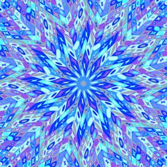 Dynamic radial pattern background design - hypnotic psychedelic abstract colorful circular vector graphic from geometrical tiles