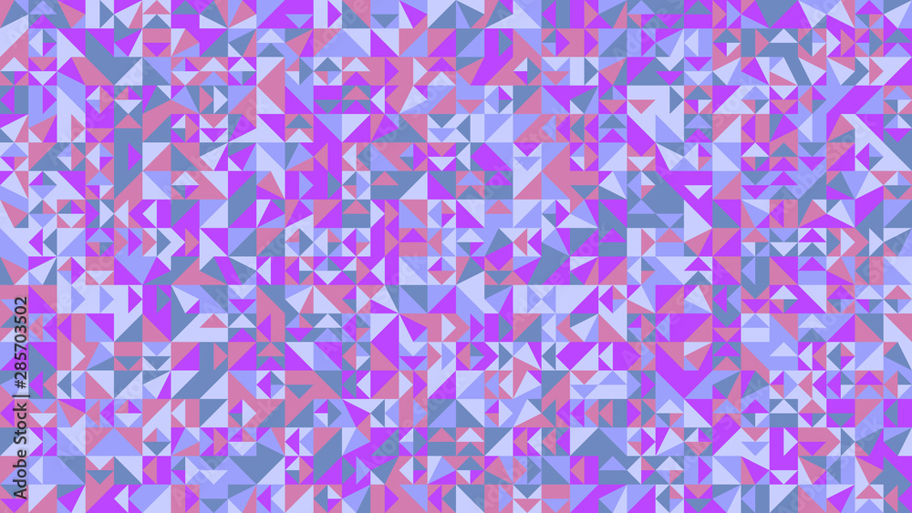 Poster Colorful chaotic geometrical triangle pattern webpage background - polygonal vector graphic design from random triangles