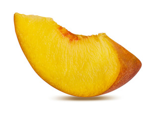 Peach isolated on white background with clipping path
