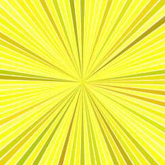 Yellow abstract hypnotic ray burst stripe background - vector exlosive graphic design