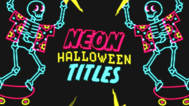 Neon Halloween Titles