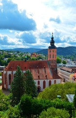 Obraz premium view of the Stifskirche church in Baden-Baden in Germany