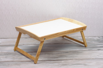 Bed table for having breakfast in the bed