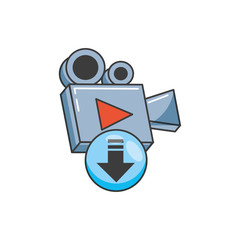 video camera film device icon