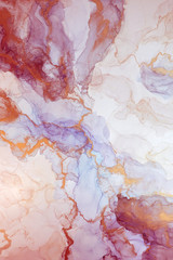 Naklejka premium The picture is painted in alcohol ink. Creative abstract artwork made with translucent ink colors. Trendy wallpaper. Abstract painting, can be used as a background for wallpapers, posters, websites.