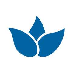 Light blue abstract geometric flower logo template. Business abstract icon isolated on white. Use for logo, sign, symbol, web, label, icon. Vector illustration