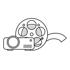 cinema reel tape with video beam