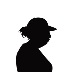 a woman head silhouette vector