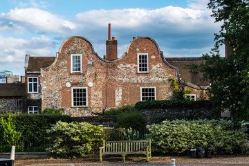 Traditional brick houses in Norwich