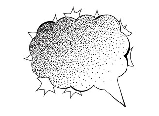 Cartoon speech bubbles on White background. Vector Illustration