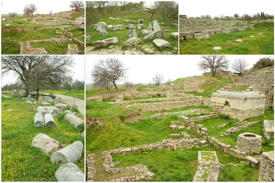 Troia ruins in canakkale, turkey