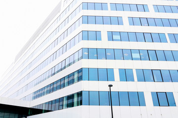 KRAKOW,POLAND - APRIL 15, 2019: Glass facade of modern building