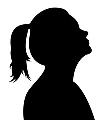 a woman head silhouette vector