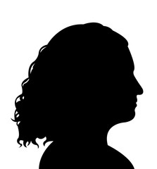 a woman head silhouette vector