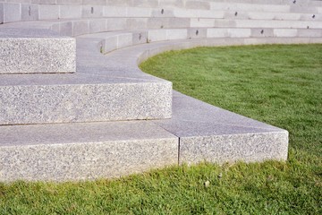 Close up on granite stairs details