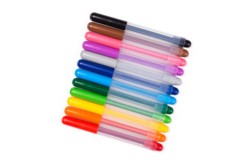 Colorful Felt Tip Pens .Multicolored Felt-Tip Pens .Multicolored Felt-Tip Pens isolated on a white background .