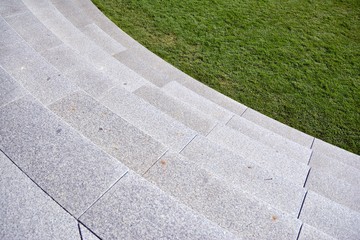 Obraz premium Close up on granite stairs details