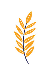 branch with leaf isolated icon