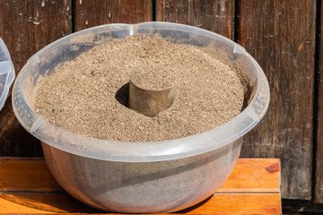 Ground black pepper powder at a market in Azerbaijan.