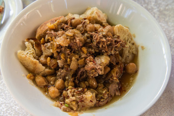 Plate of piti soup in Sheki, Azerbaijan.