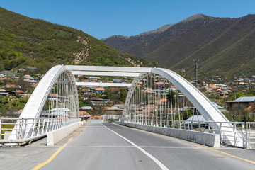 Bridge over Kish river in Kish village of Sheki region, Azerbaijan.