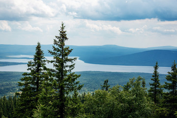 mountain landscape on a summer day