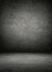 grunge interior room with concrete wall.