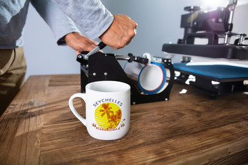 Printing On Mugs In Workshop
